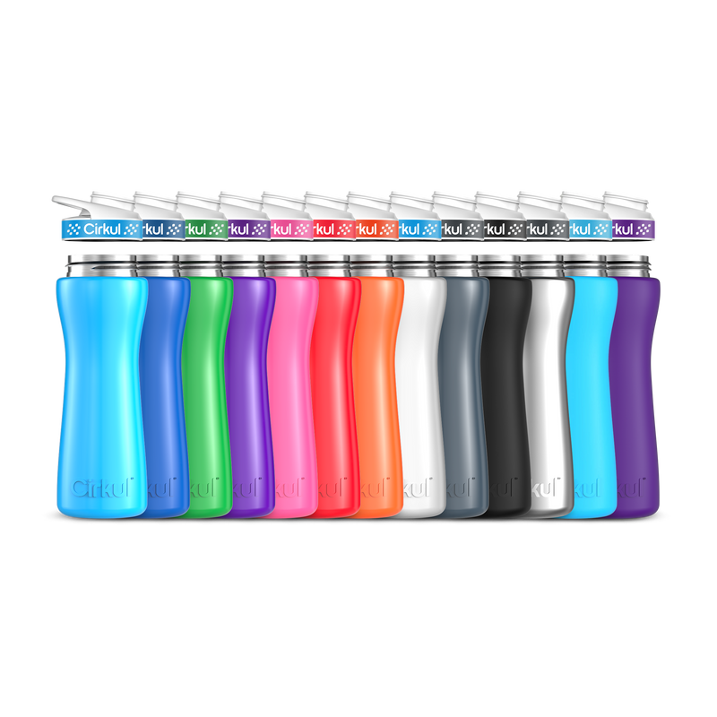 22oz. Stainless Steel Bottle & Comfort Grip Lid - 7W1D