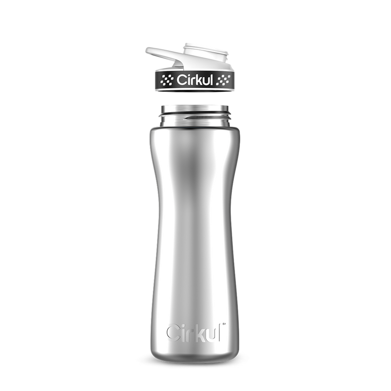 22oz. Stainless Steel Bottle & Comfort Grip Lid - 7W1D