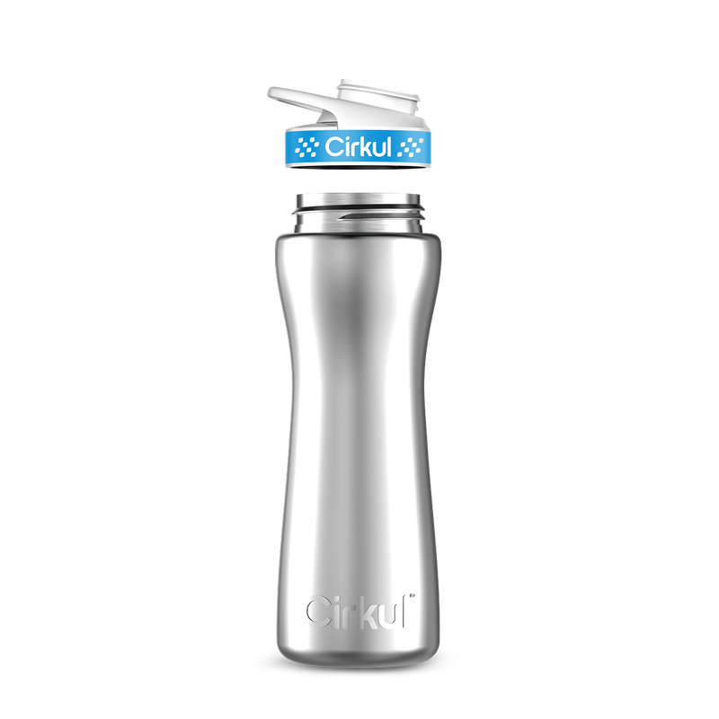 22oz. Stainless Steel Bottle & Comfort Grip Lid - 7W1D