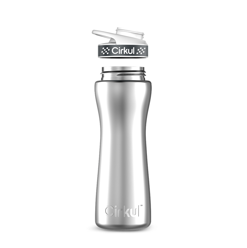 22oz. Stainless Steel Bottle & Comfort Grip Lid - 7W1D