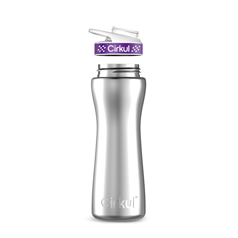 22oz. Stainless Steel Bottle & Comfort Grip Lid - 7W1D