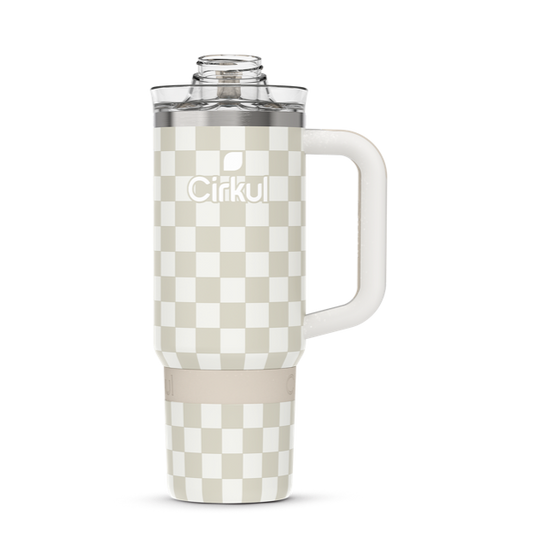 Limited Edition: 30oz. Taupe Tartan Travel StrawSip™ Tumbler - DFKP